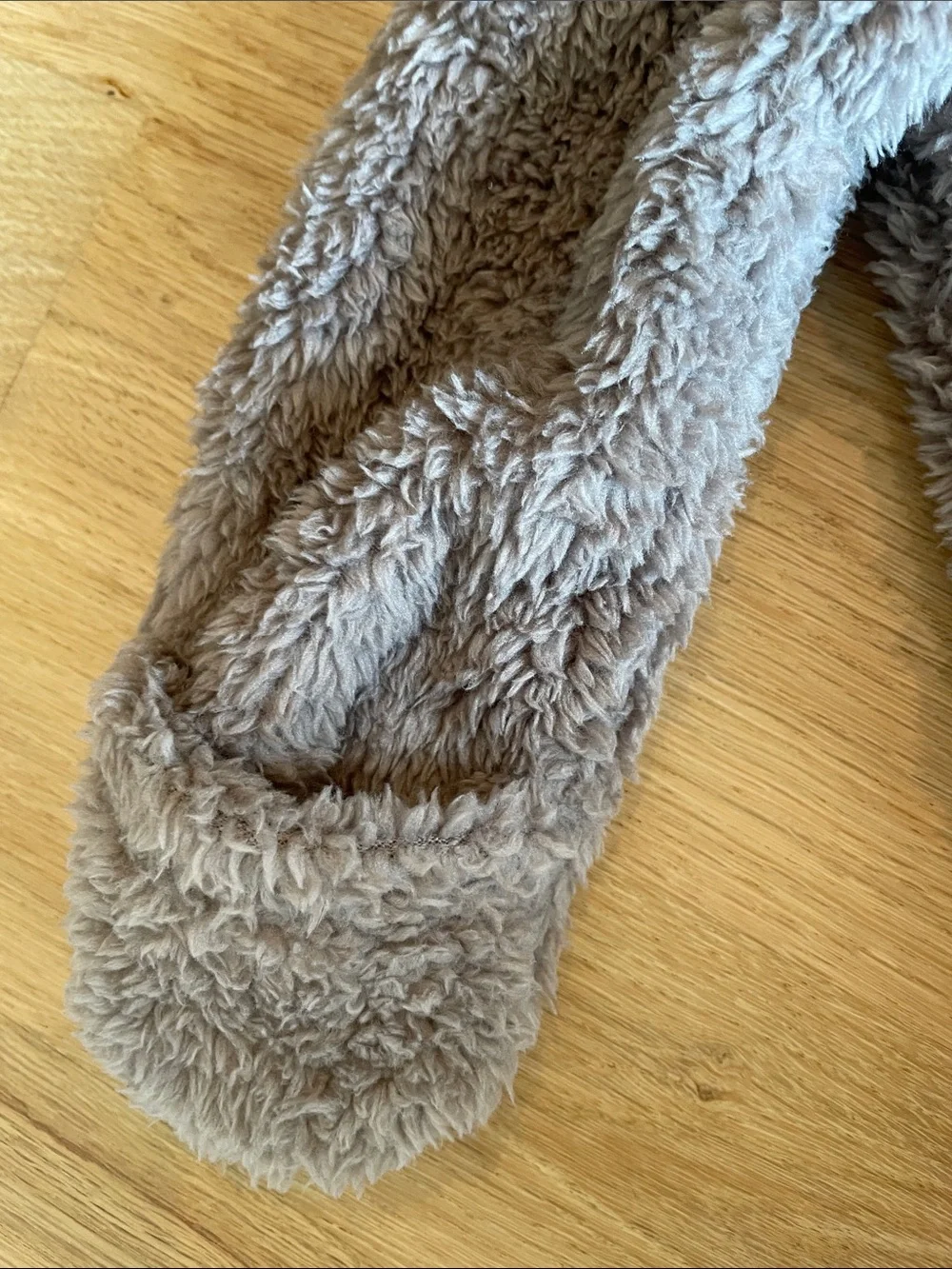Carter's Plush Hooded Footed One-Piece in Taupe